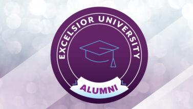Excelsior University Alumni image featuring a graduation cap